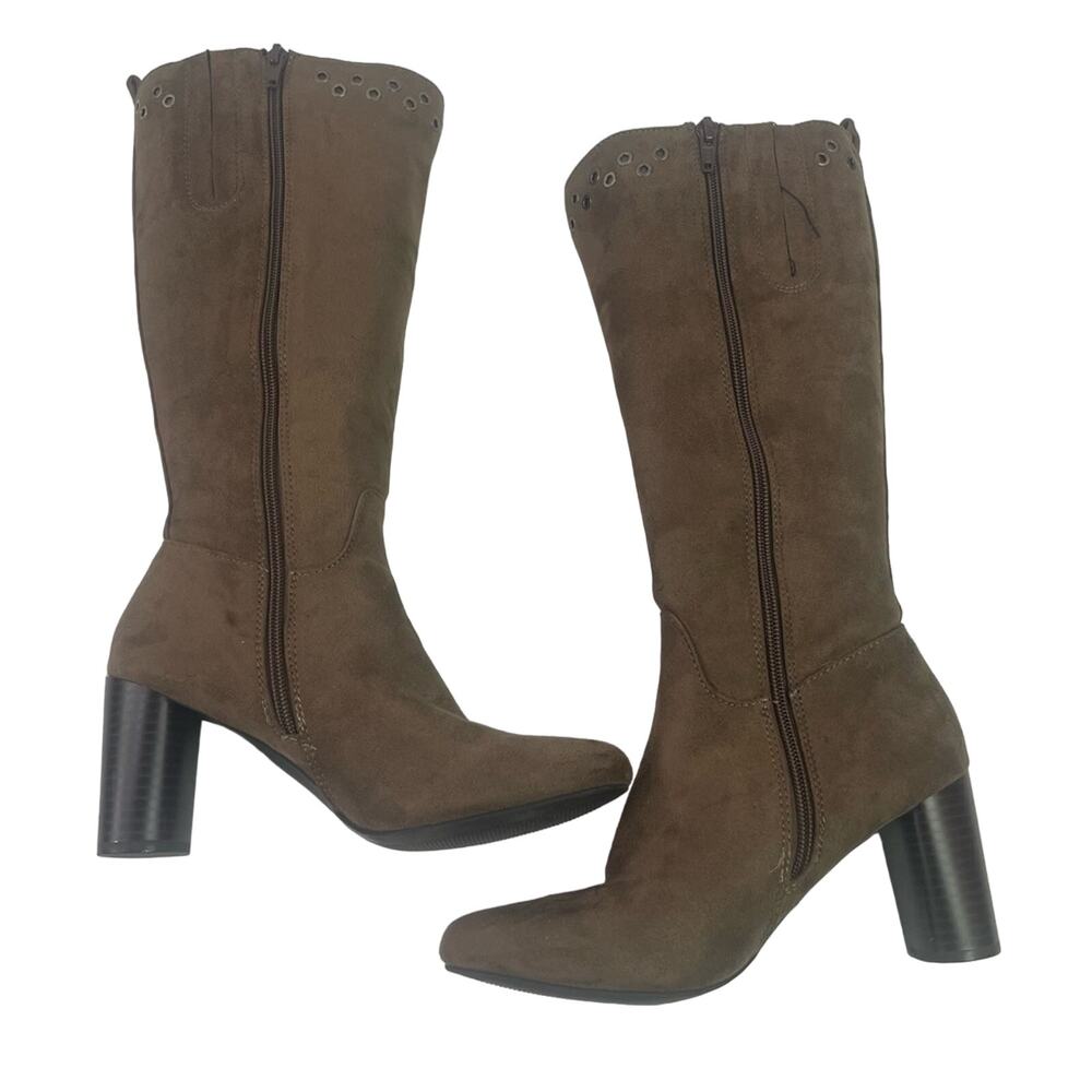 Kim Rogers Jenna2 Brown Heeled Tall Boots Size‎ 7M - Picture 6 of 13